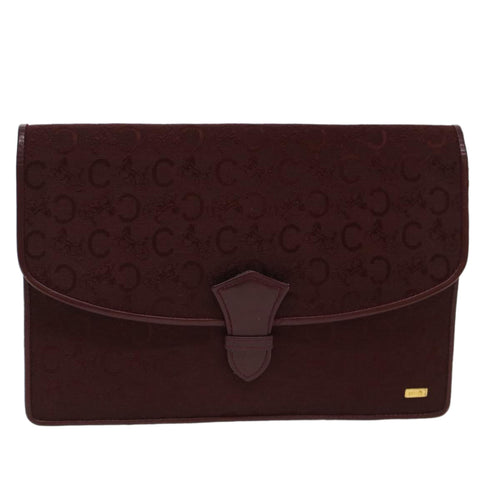 CELINE C Macadam Canvas Clutch Bag Red  ep1263