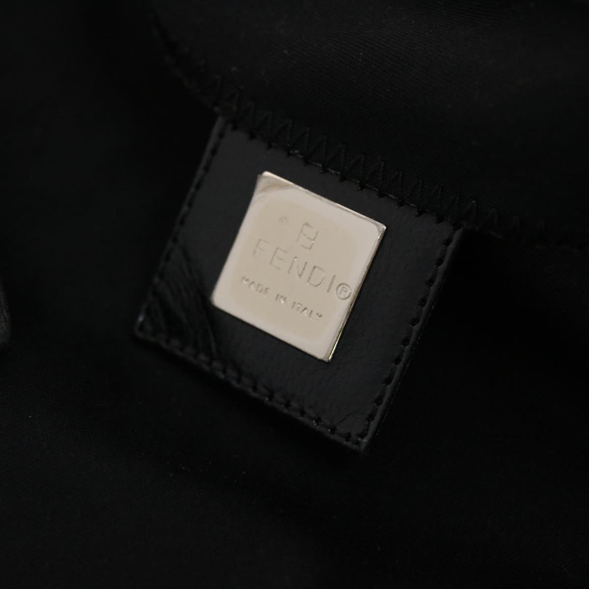 FENDI Mamma Baguette Shoulder Bag Nylon Blackep1270