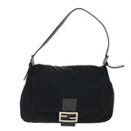 FENDI Mamma Baguette Shoulder Bag Nylon Blackep1270