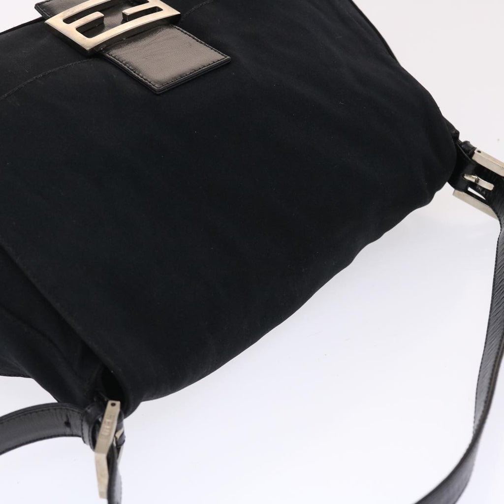 FENDI Mamma Baguette Shoulder Bag Nylon Blackep1270