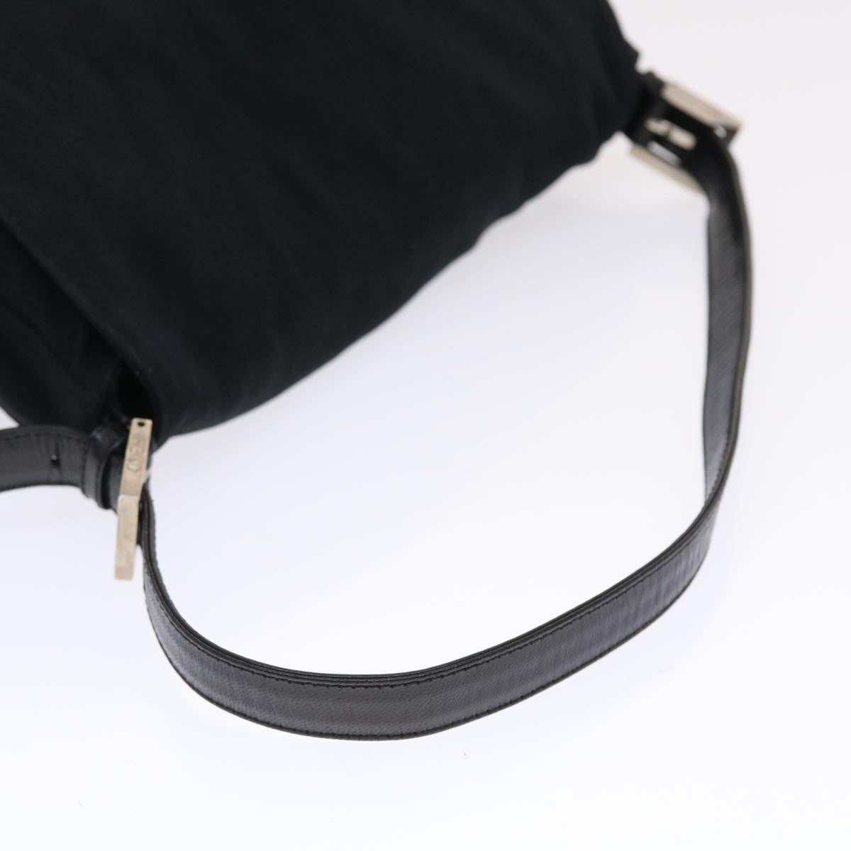 FENDI Mamma Baguette Shoulder Bag Nylon Blackep1270