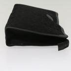 CELINE C Macadam Canvas Clutch Bag Black Auth ep1277