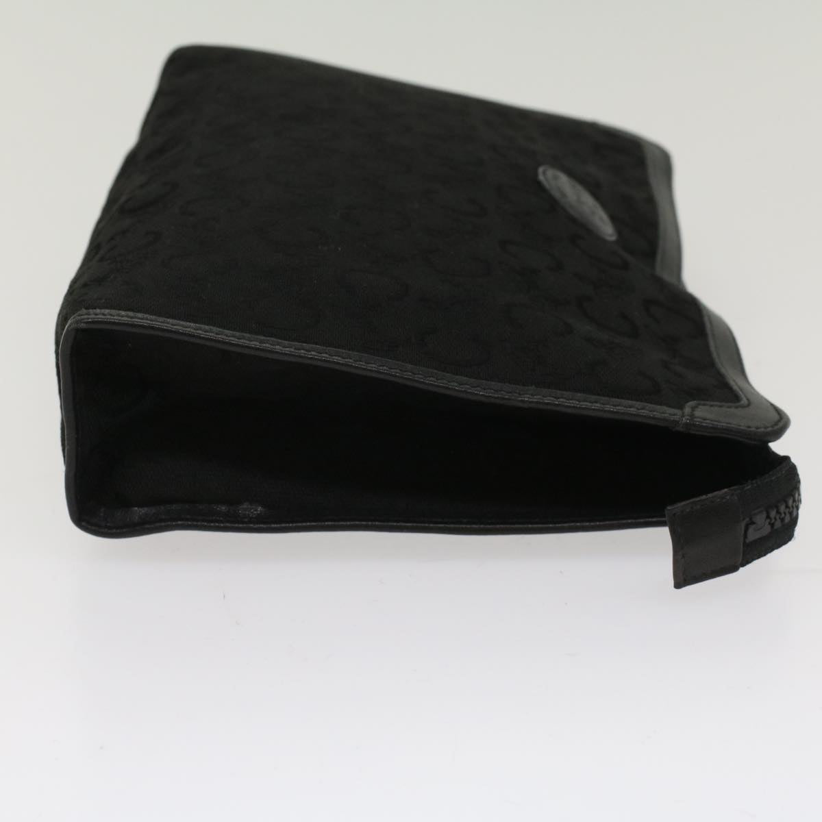 CELINE C Macadam Canvas Clutch Bag Black Auth ep1277