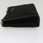 CELINE C Macadam Canvas Clutch Bag Black Auth ep1277