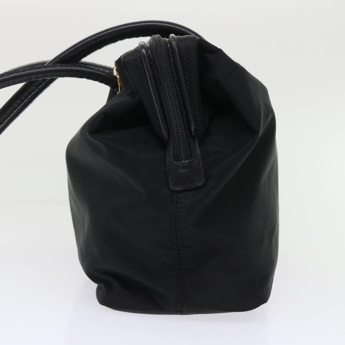CELINE Shoulder Bag Nylon Leather Black  ep1289