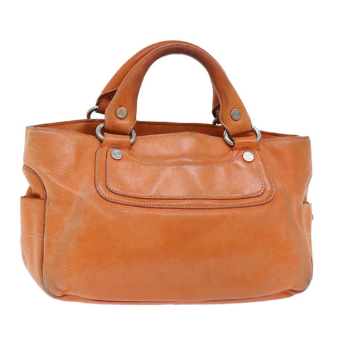 CELINE Hand Bag Leather Orange  ep1358
