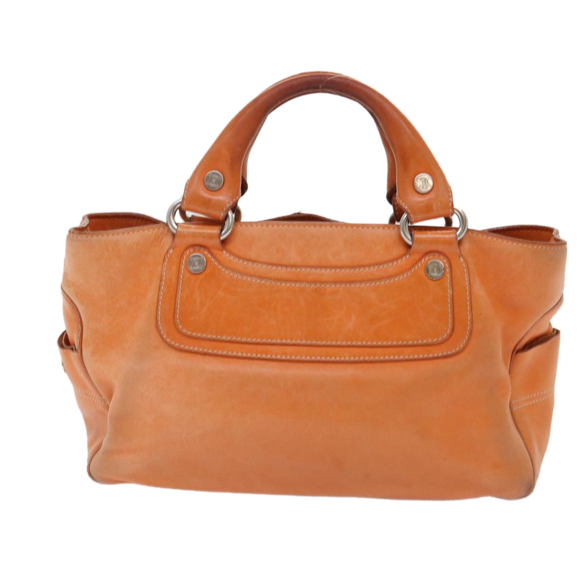 CELINE Hand Bag Leather Orange  ep1358