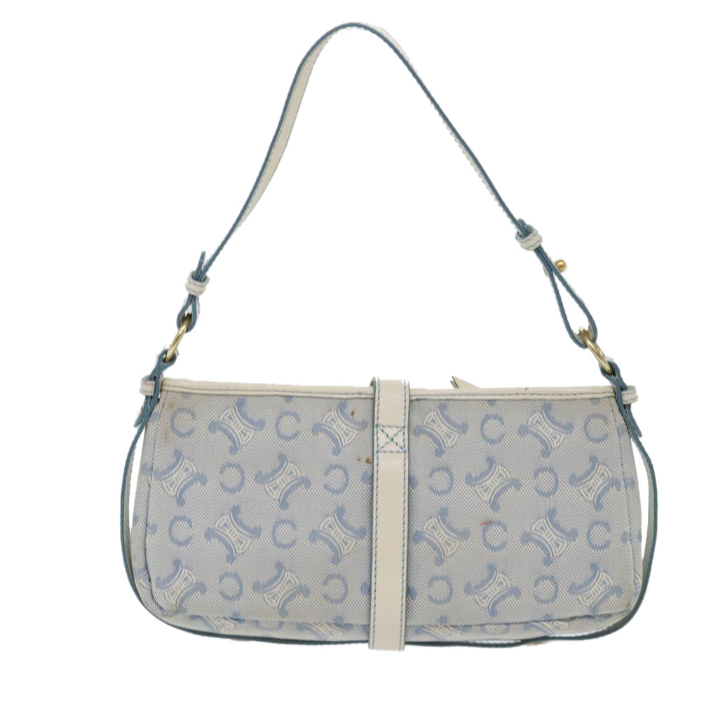 CELINE C Macadam Canvas Shoulder Bag Light Blue  ep1409