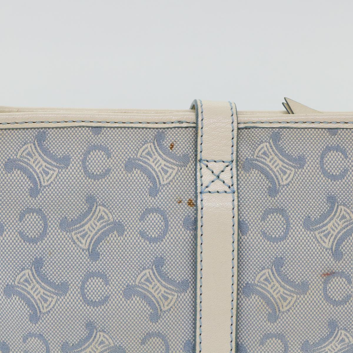 CELINE C Macadam Canvas Shoulder Bag Light Blue  ep1409