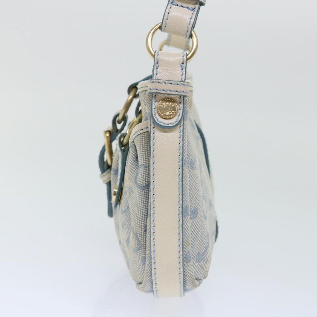 CELINE C Macadam Canvas Shoulder Bag Light Blue  ep1409
