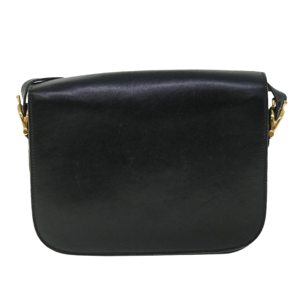 CELINE Horse Carriage Shoulder Bag Leather Black  ep1453