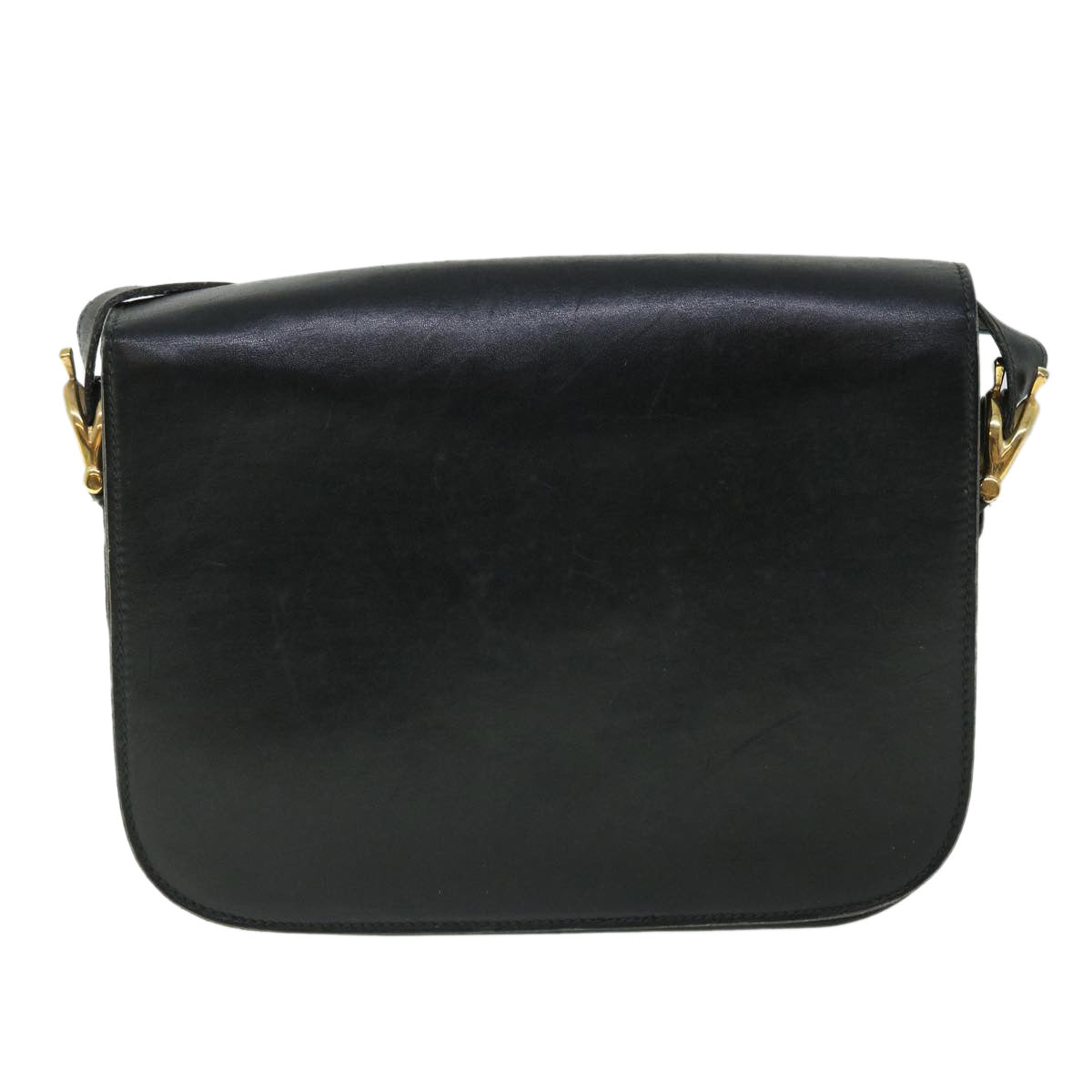 CELINE Horse Carriage Shoulder Bag Leather Black  ep1453