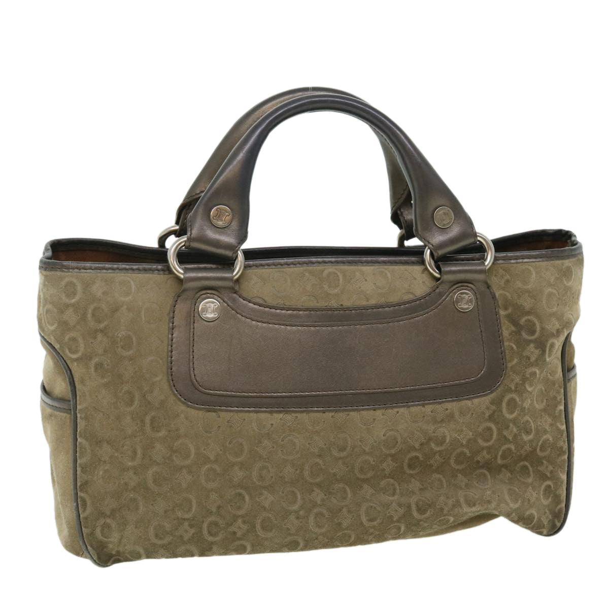 CELINE C Macadam Canvas Hand Bag Brown  ep1454