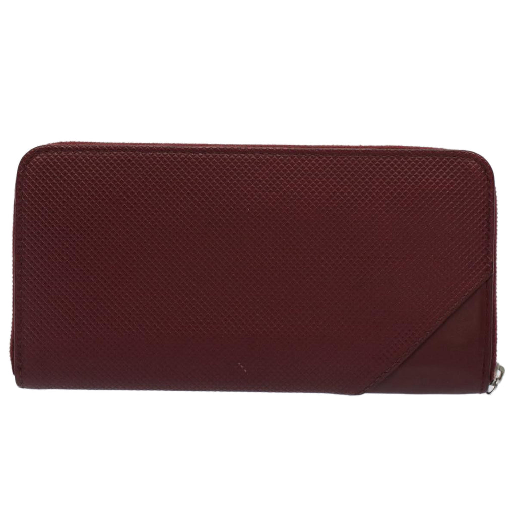 BOTTEGA VENETA Long Wallet Leather Wine Red Auth ep1489