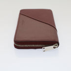 BOTTEGA VENETA Long Wallet Leather Wine Red Auth ep1489