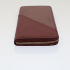 BOTTEGA VENETA Long Wallet Leather Wine Red Auth ep1489