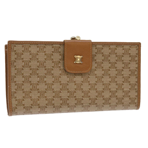 CELINE Macadam Canvas Long Wallet Beige  ep1527