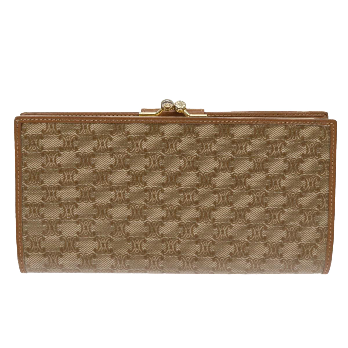 CELINE Macadam Canvas Long Wallet Beige  ep1527