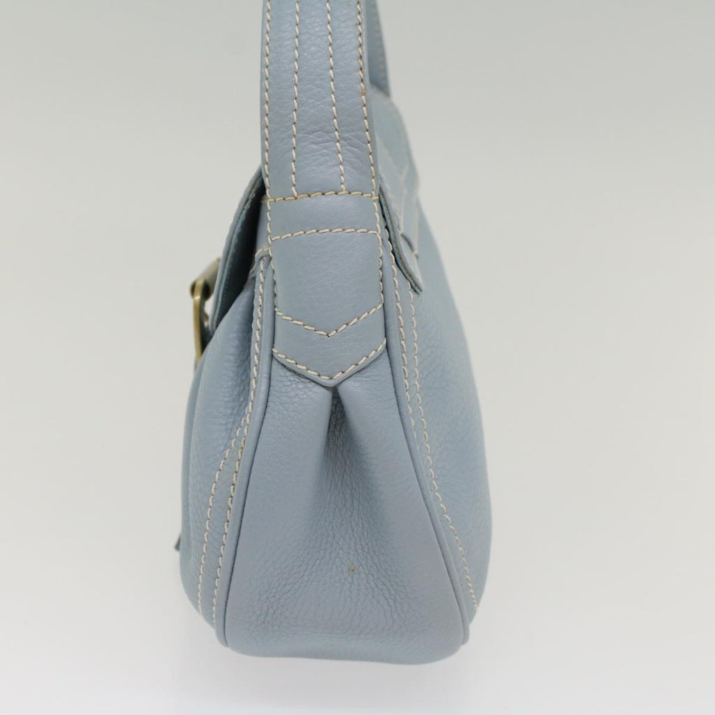 CELINE Shoulder Bag Leather Light Blue  ep1618