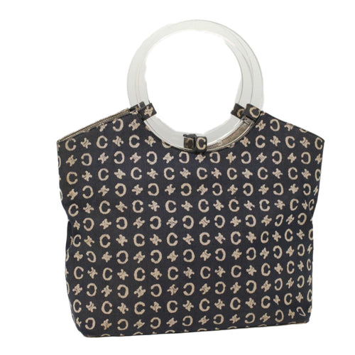 CELINE C Macadam Canvas Hand Bag Navy Auth ep1622