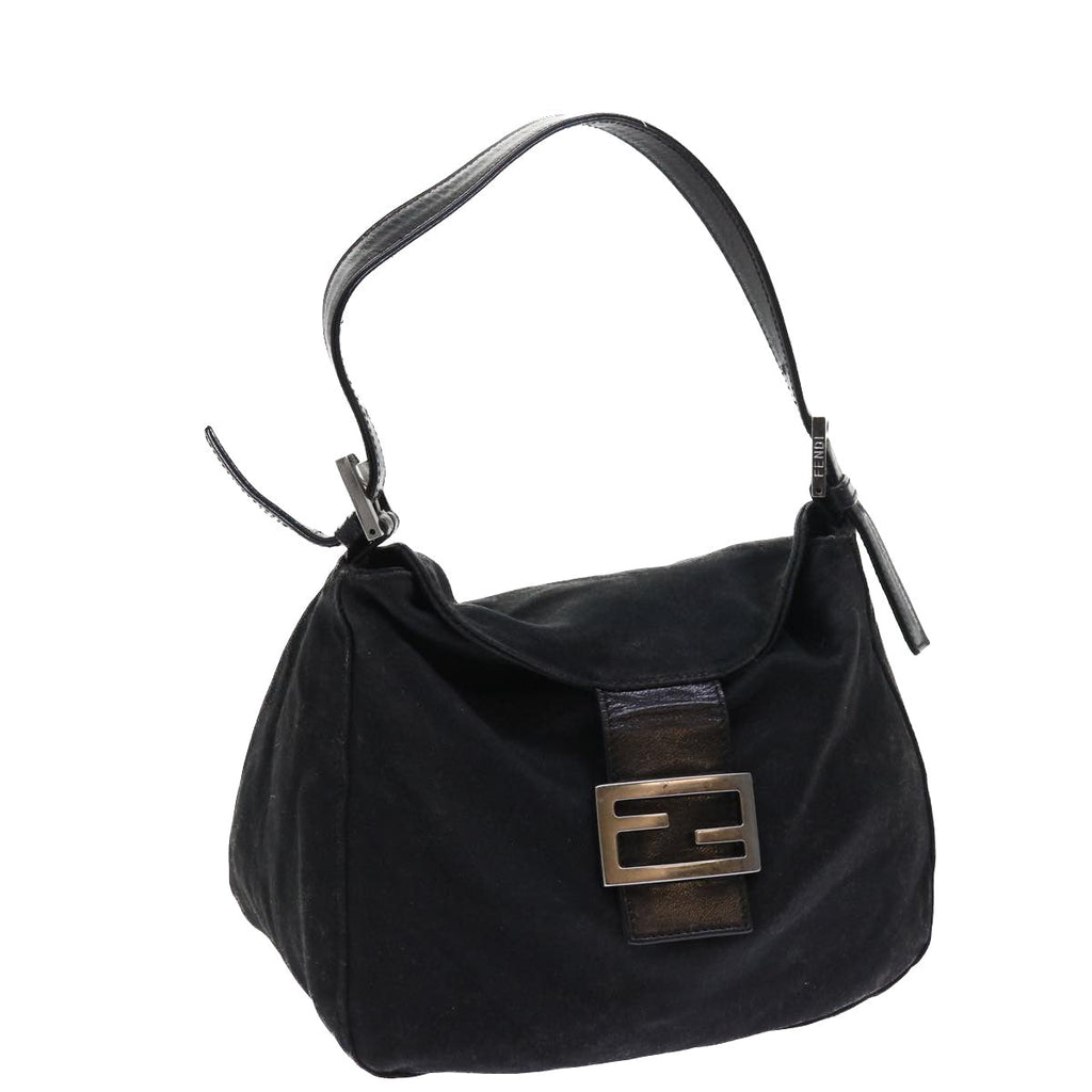 FENDI Mamma Baguette Shoulder Bag Nylon Blackep1775