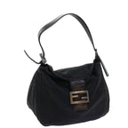 FENDI Mamma Baguette Shoulder Bag Nylon Blackep1775