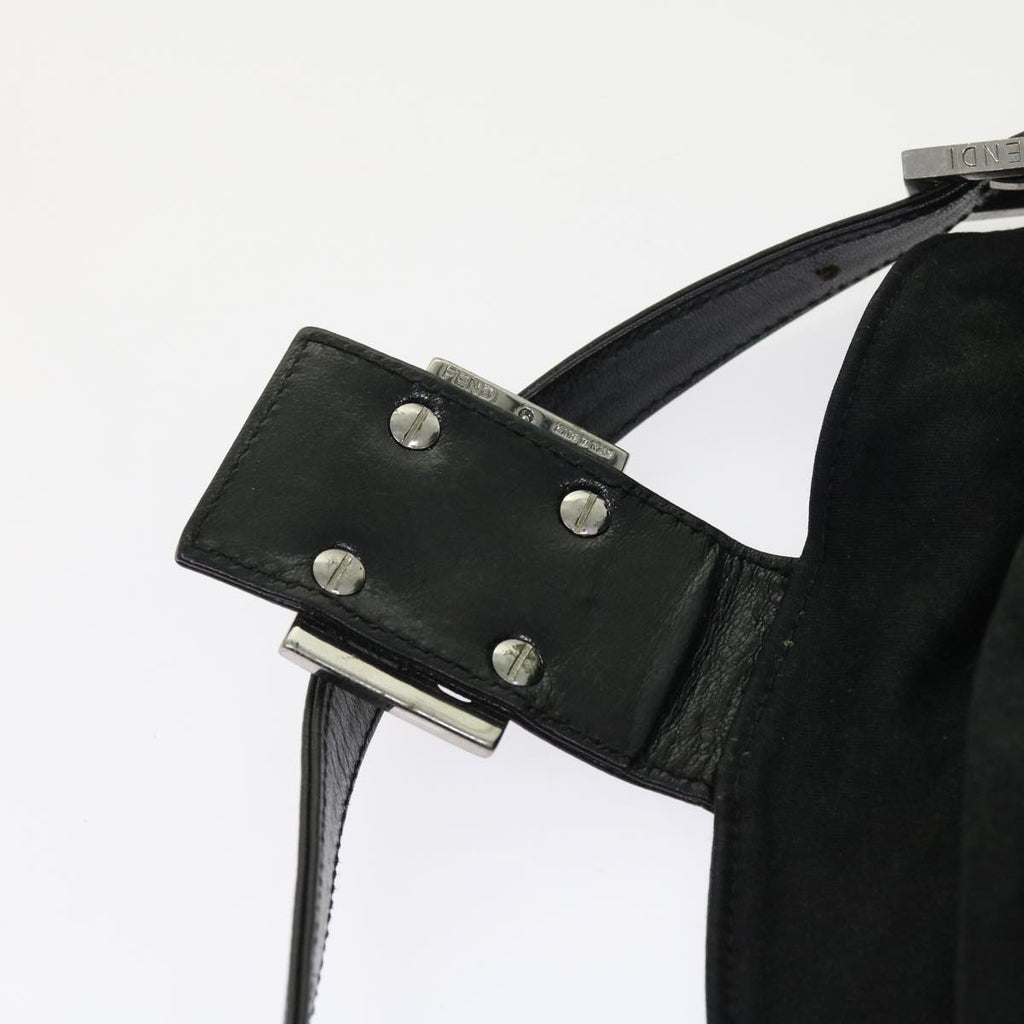 FENDI Mamma Baguette Shoulder Bag Nylon Blackep1775