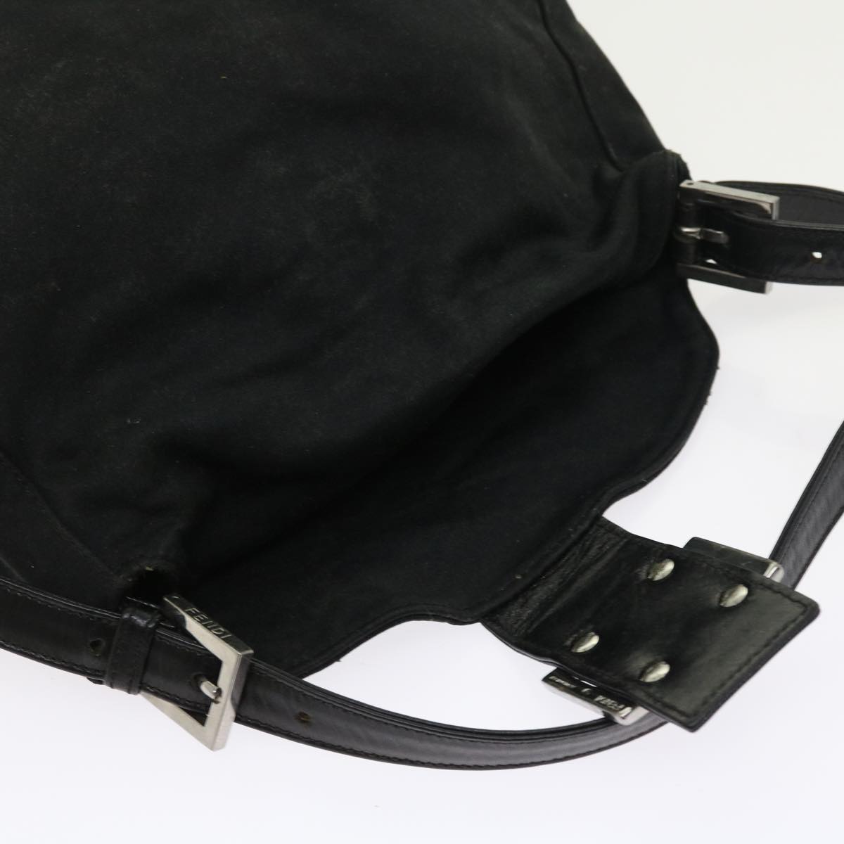 FENDI Mamma Baguette Shoulder Bag Nylon Blackep1775