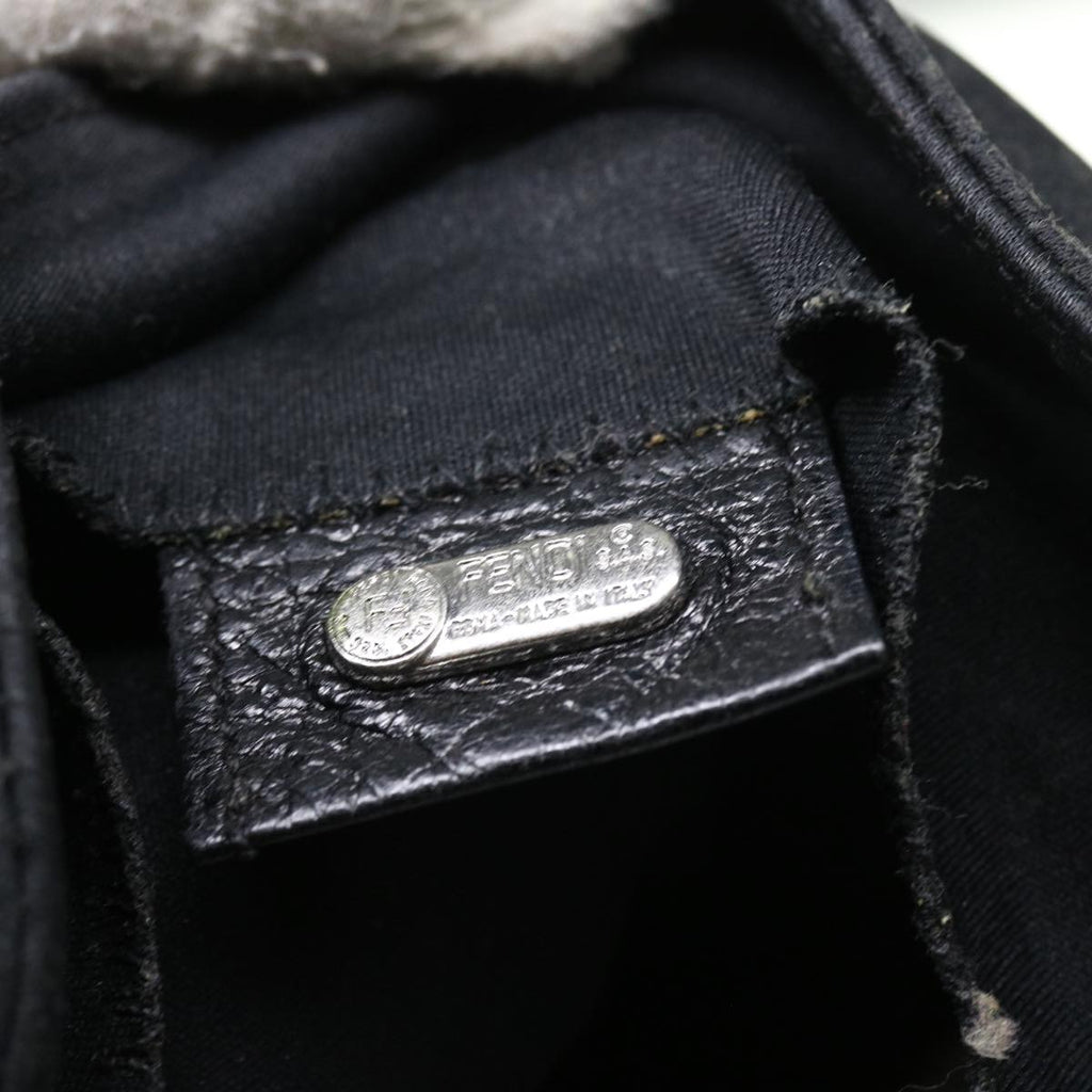 FENDI Mamma Baguette Shoulder Bag Nylon Blackep1775