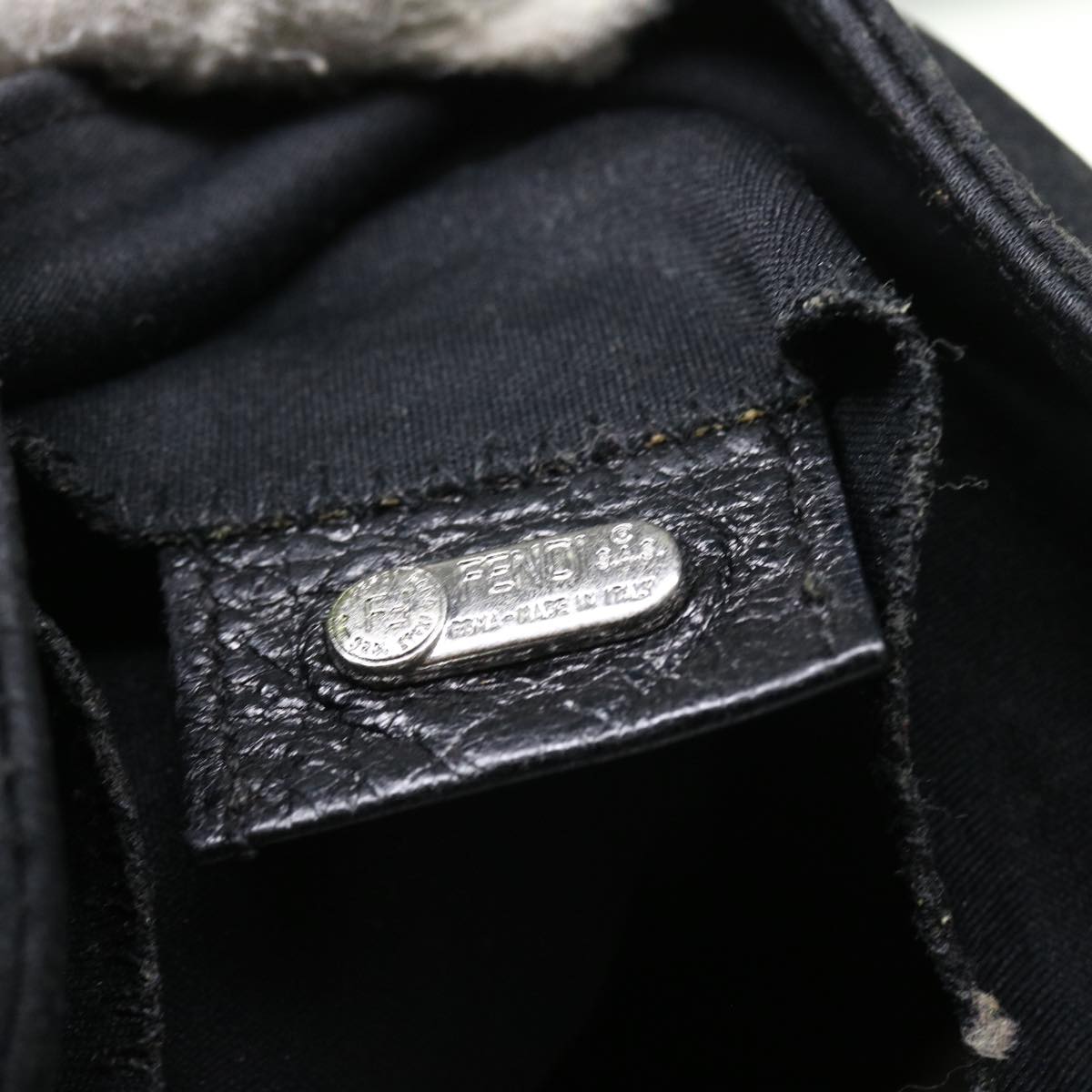 FENDI Mamma Baguette Shoulder Bag Nylon Blackep1775