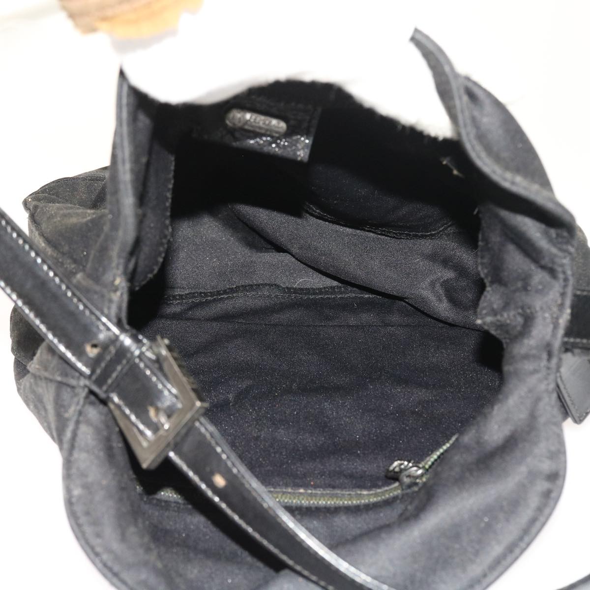 FENDI Mamma Baguette Shoulder Bag Nylon Blackep1775