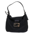 FENDI Mamma Baguette Shoulder Bag Nylon Blackep1775