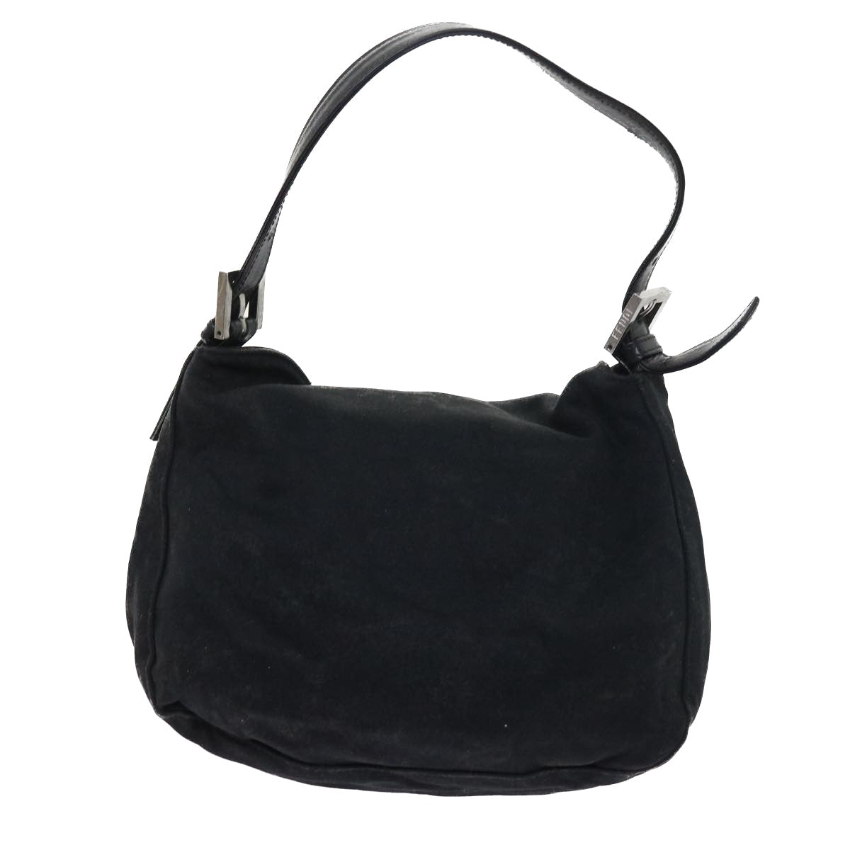 FENDI Mamma Baguette Shoulder Bag Nylon Blackep1775