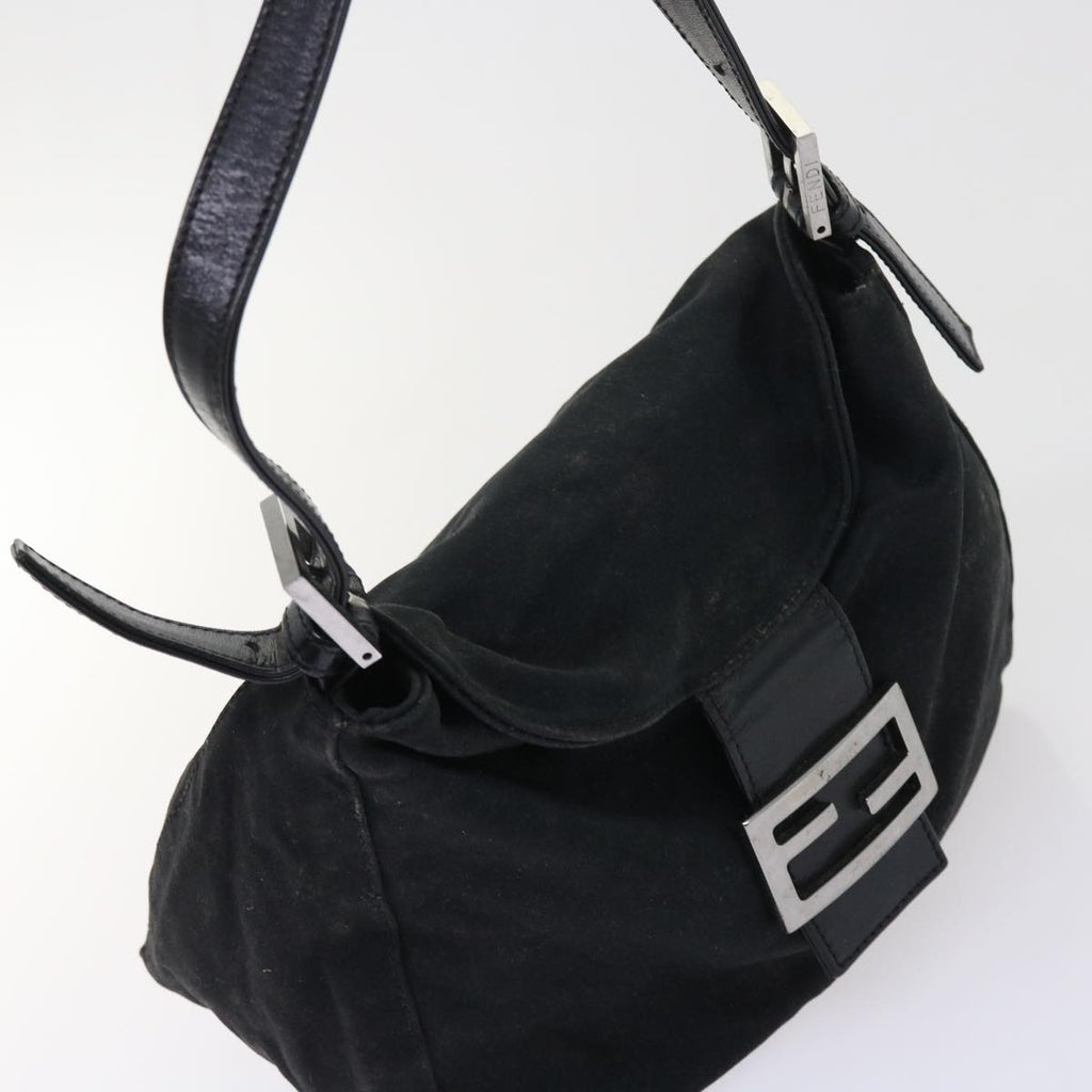 FENDI Mamma Baguette Shoulder Bag Nylon Blackep1775
