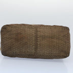 FENDI Zucchino Canvas Shoulder Bag Brownep1788