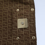 FENDI Zucchino Canvas Shoulder Bag Brownep1788