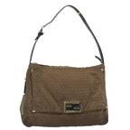FENDI Zucchino Canvas Shoulder Bag Brownep1788