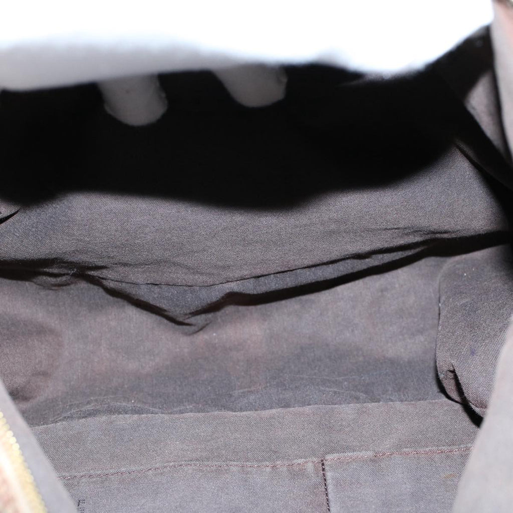 FENDI Zucchino Canvas Shoulder Bag Brownep1788