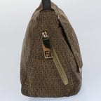 FENDI Zucchino Canvas Shoulder Bag Brownep1788