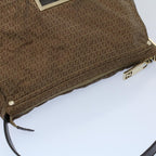 FENDI Zucchino Canvas Shoulder Bag Brownep1788