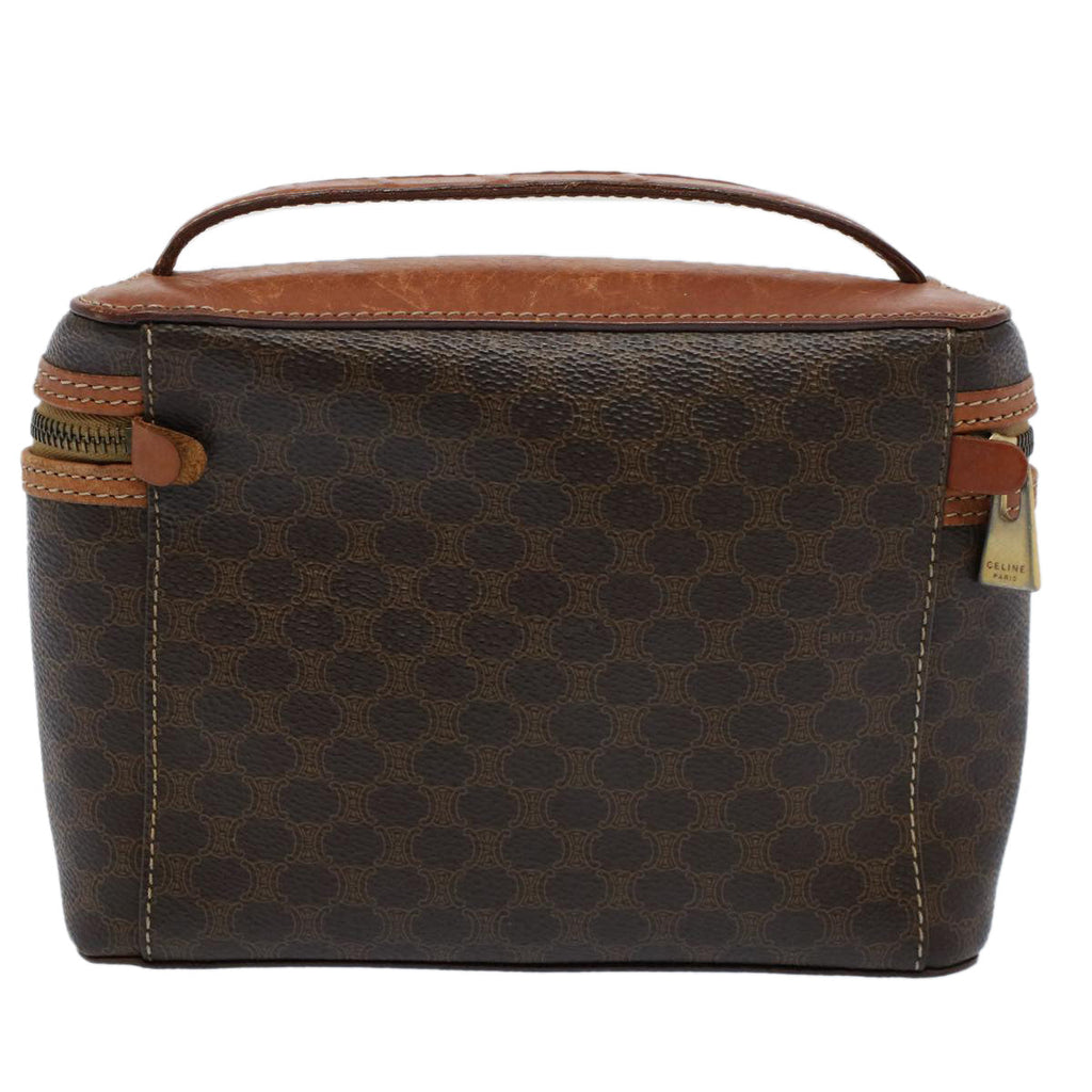 CELINE Macadam Canvas Hand Bag PVC Leather Brown  ep1829