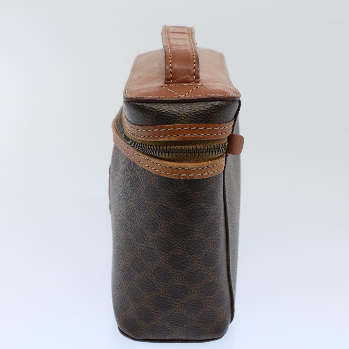 CELINE Macadam Canvas Hand Bag PVC Leather Brown  ep1829