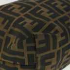 FENDI Zucca Canvas Pouch Black Brown 2119 26545 099ep1838