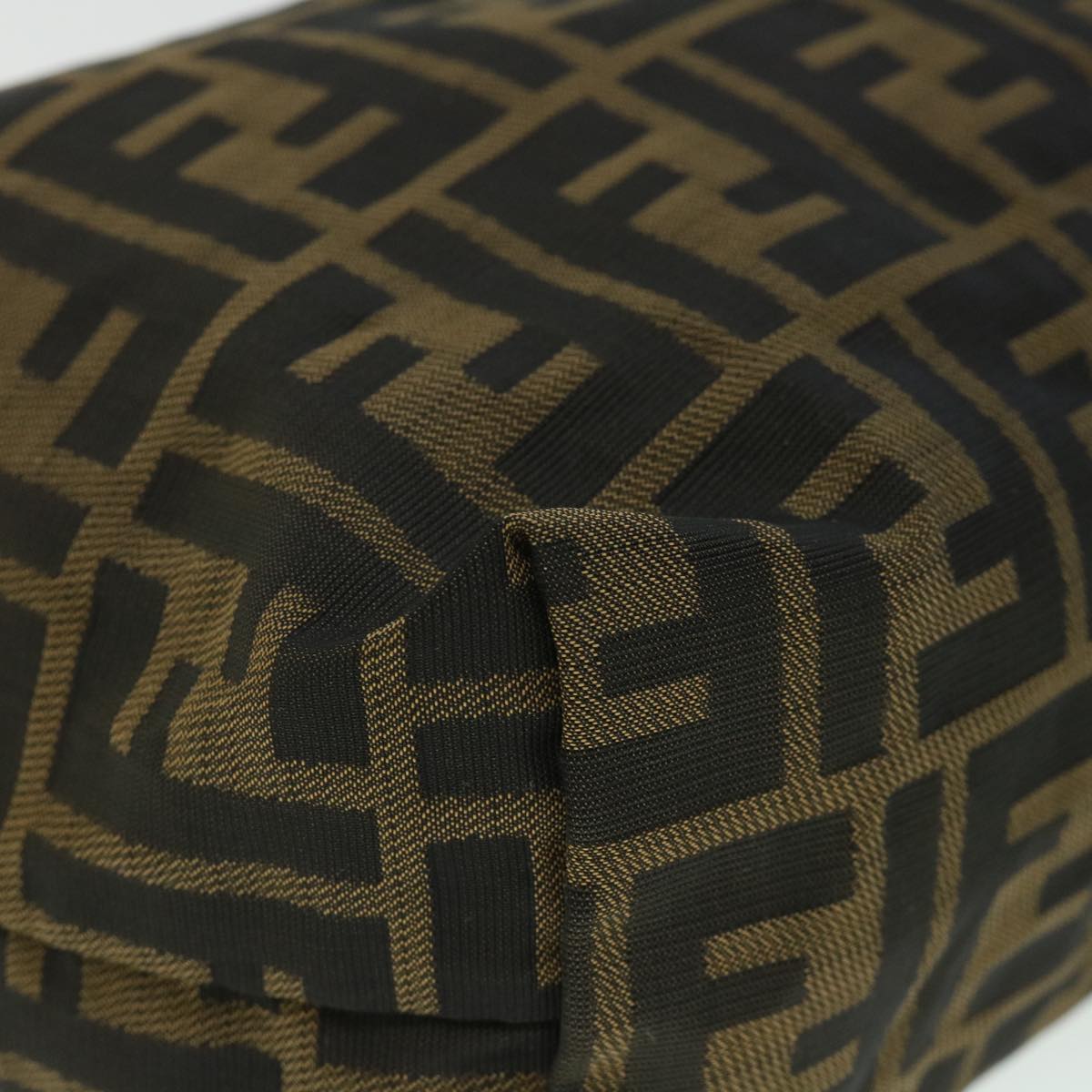 FENDI Zucca Canvas Pouch Black Brown 2119 26545 099ep1838