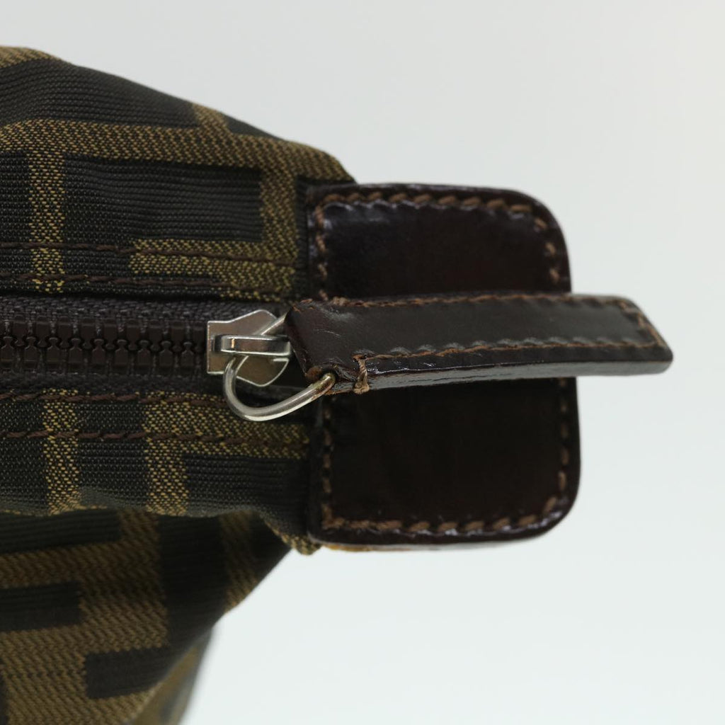 FENDI Zucca Canvas Pouch Black Brown 2119 26545 099ep1838