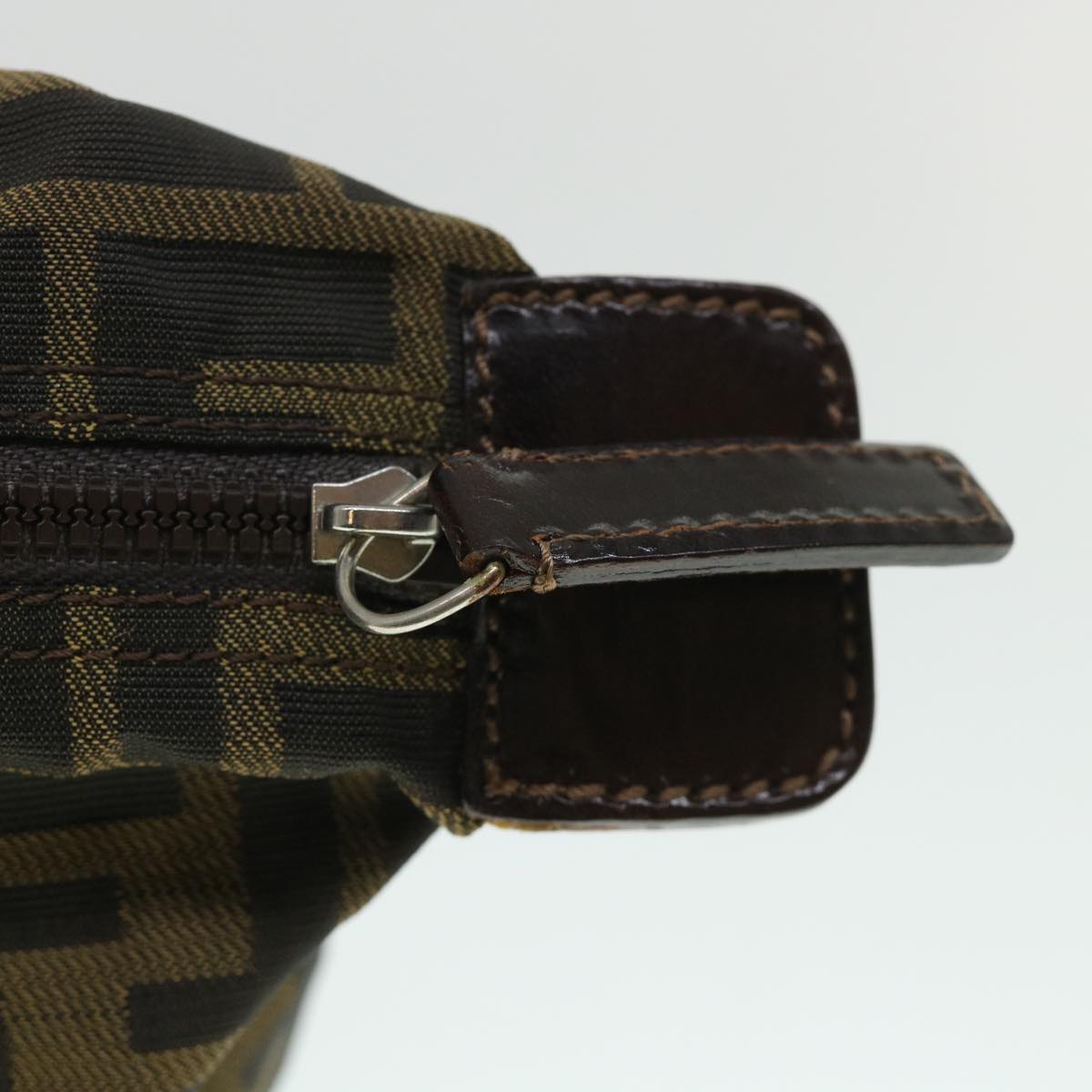 FENDI Zucca Canvas Pouch Black Brown 2119 26545 099ep1838