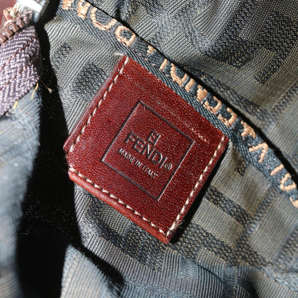 FENDI Zucca Canvas Pouch Black Brown 2119 26545 099ep1838