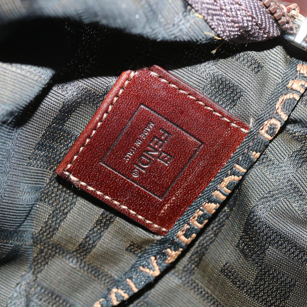 FENDI Zucca Canvas Pouch Black Brown 2119 26545 099ep1838