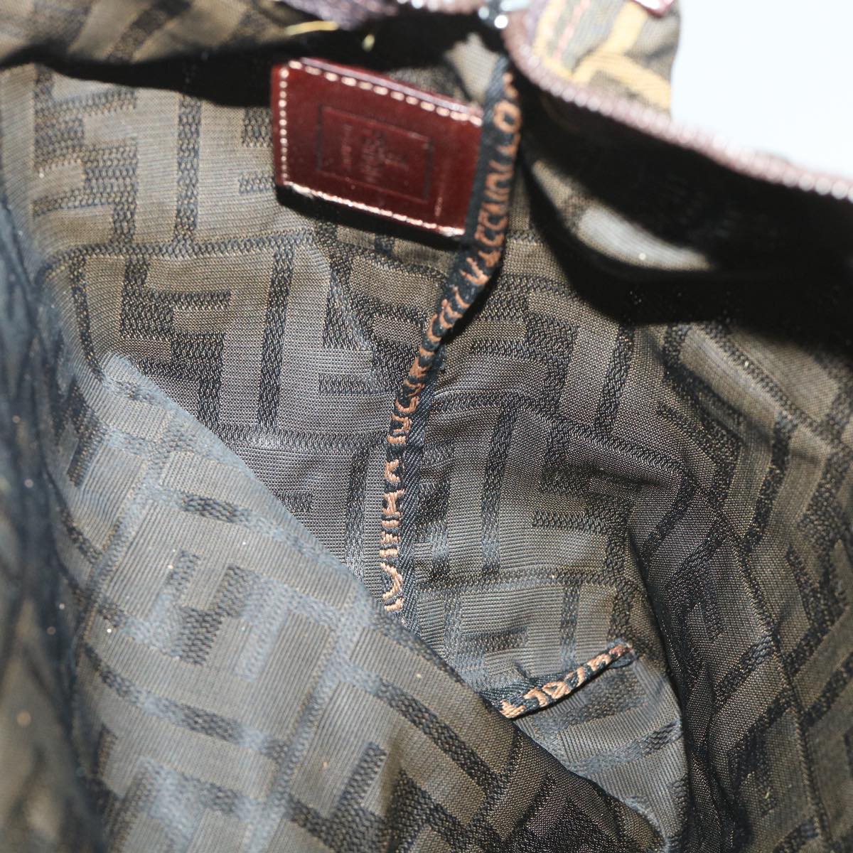 FENDI Zucca Canvas Pouch Black Brown 2119 26545 099ep1838