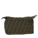 FENDI Zucca Canvas Pouch Black Brown 2119 26545 099ep1838